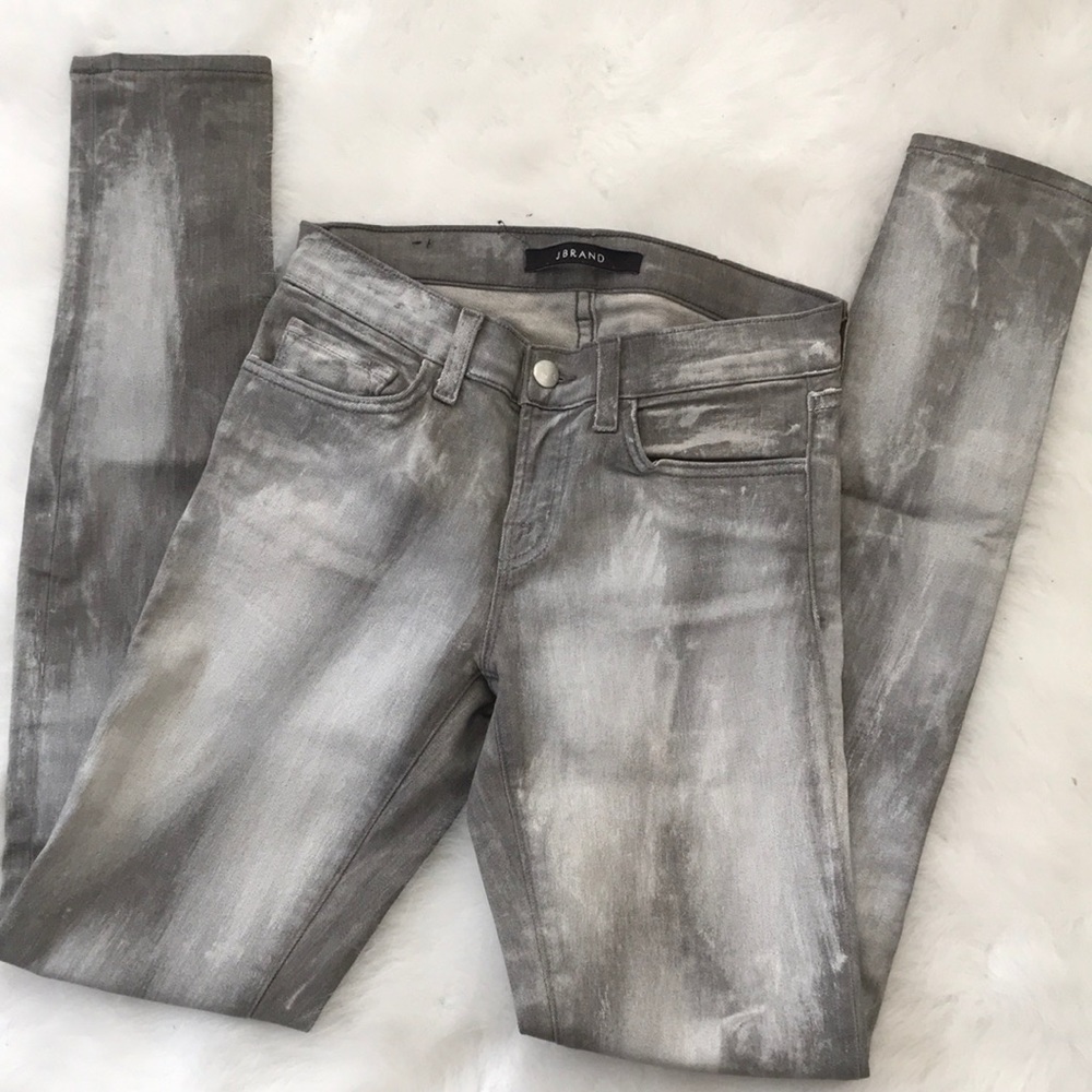 J Brand Skinny Leg Sutra Coat Skinny Jeans 25